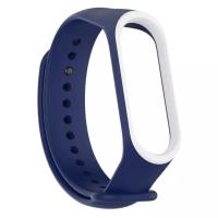 Браслет для смарт часов Mi Band 3 / 4 Dark Blue_White