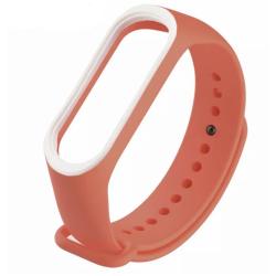 Браслет для смарт часов Mi Band 3 / 4 Orange_White