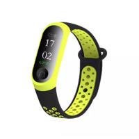 Браслет NIKE для смарт часов Mi Band 3 / 4 Black_Green 