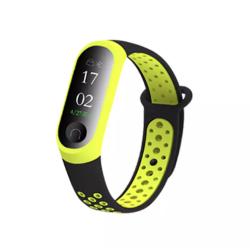 Браслет NIKE для смарт часов Mi Band 3 / 4 Black_Green 