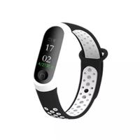 Браслет NIKE для смарт часов Mi Band 3 / 4 Black_White