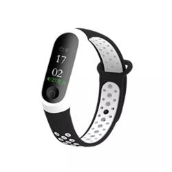 Браслет NIKE для смарт часов Mi Band 3 / 4 Black_White