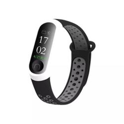 Браслет NIKE для смарт часов Mi Band 3 / 4 Black_Gray