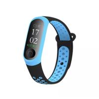 Браслет NIKE для смарт часов Mi Band 3 / 4 Black_Blue
