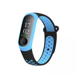 Браслет NIKE для смарт часов Mi Band 3 / 4 Black_Blue