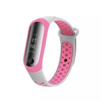 Браслет NIKE для смарт часов Mi Band 3 / 4 Gray_Pink