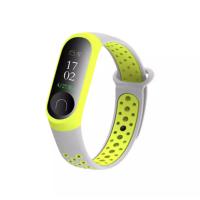 Браслет NIKE для смарт часов Mi Band 3 / 4 Gray_Green