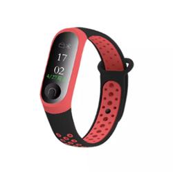 Браслет NIKE для смарт часов Mi Band 3 / 4 Black_Red 