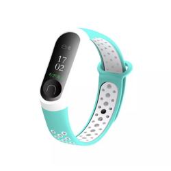 Браслет NIKE для смарт часов Mi Band 3 / 4 Mint_White