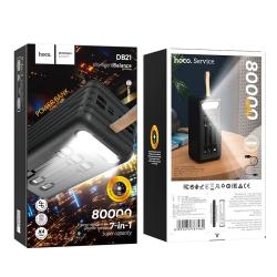 Power Bank HOCO DB21 (80000mAh/22.5W/4USB) Black