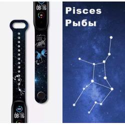 Браслет силиконовый для смарт часов Mi Band 3 / 4 Рыбы