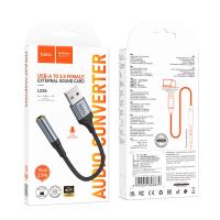 Переходник / Звуковая карта HOCO LS36 Fresh Digital audio converter USB to 3.5mm Black 