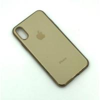Чехол iPhone X/XS Silicon Case Clear Gold