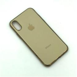 Чехол iPhone X/XS Silicon Case Clear Gold