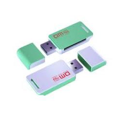 Картридер DM CR019 (SD + Micro SD) White_Green