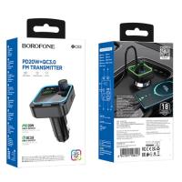 FM модулятор BOROFONE BC53 Bluetooth + Fast Charger 20W + PD Black