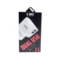 Сетевое ЗУ EMY MY-256 (5V/2.1A/2USB)