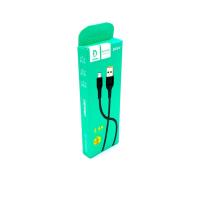 Дата кабель силиконовый DENMEN D06V 2.4A Micro USB Black