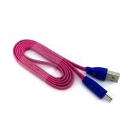 Дата кабель LED SMILE micro USB Hot Pink (тех. упаковка)